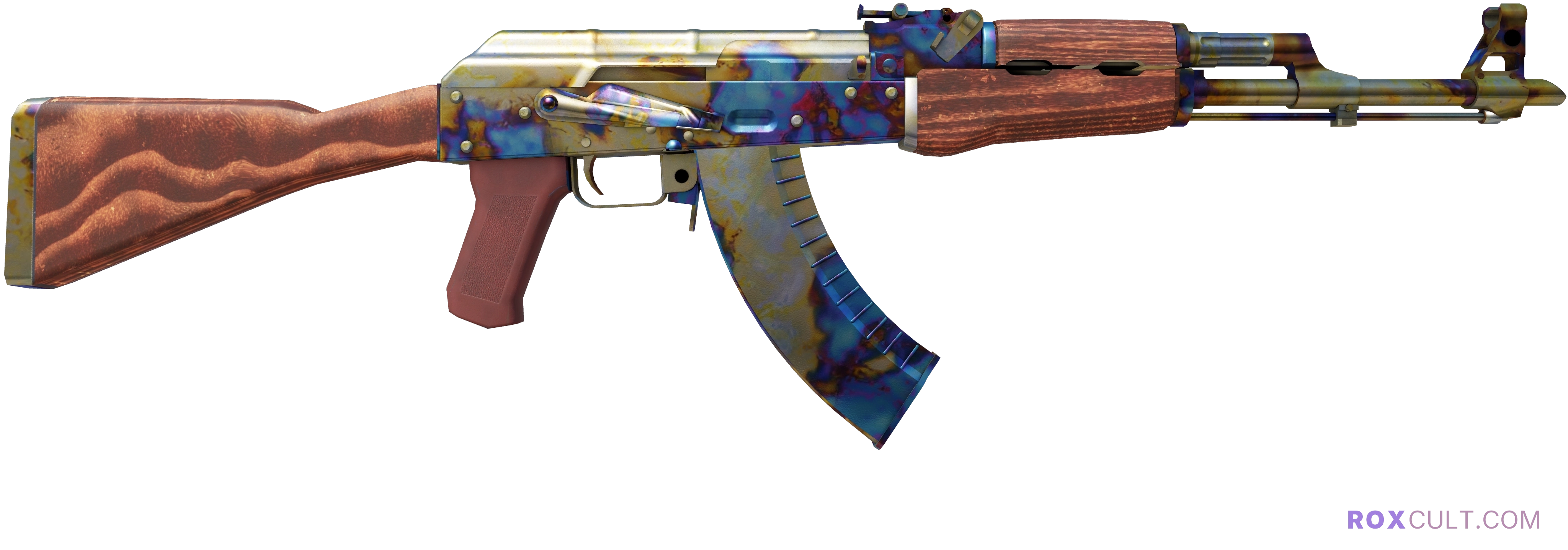 AK-47 | Case Hardened (Minimal Wear) — rox (Holo) Antwerp 2022 craft, backside view