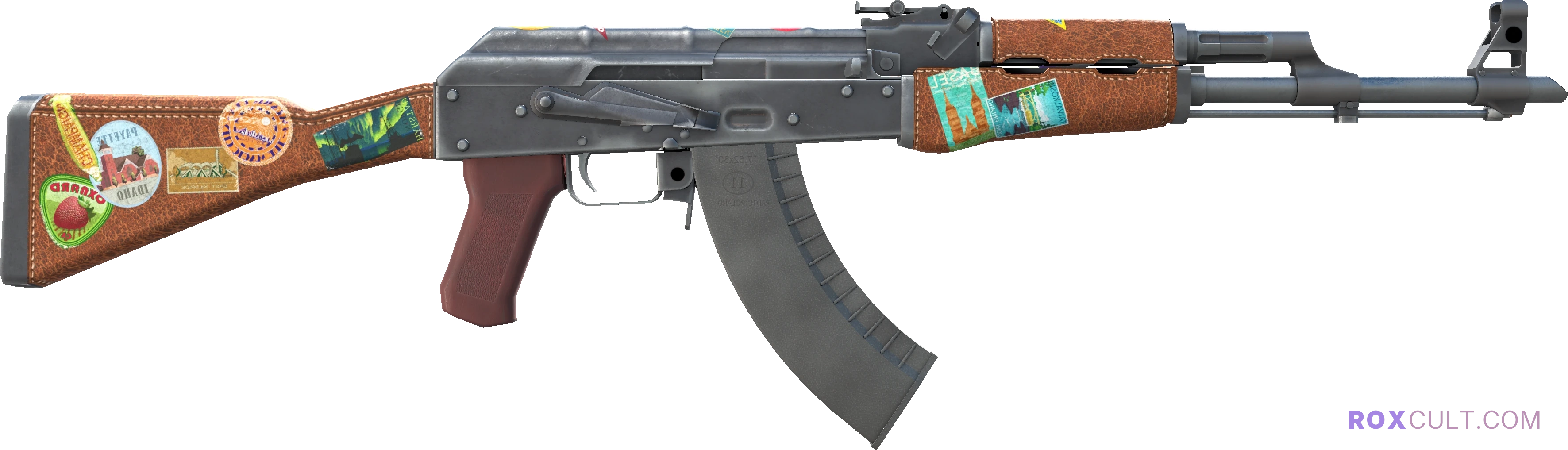 AK-47 | Jet Set (Well-Worn) — rox (Holo) Antwerp 2022 craft, backside view