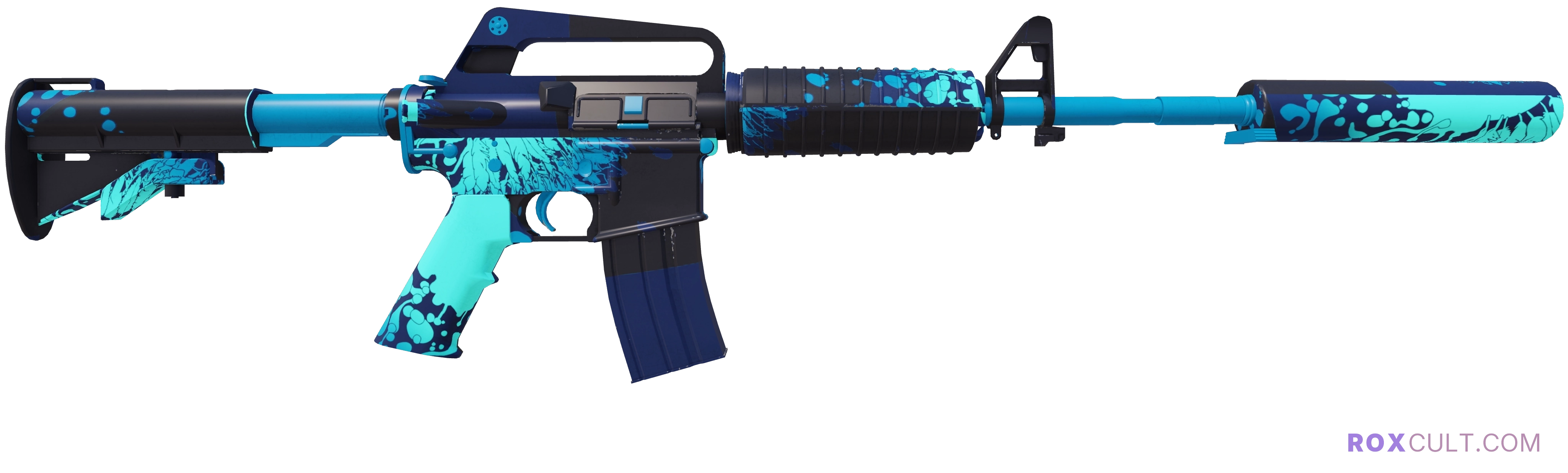 M4A1-S | Icarus Fell (Factory New) — rox (Holo) Antwerp 2022 craft, backside view