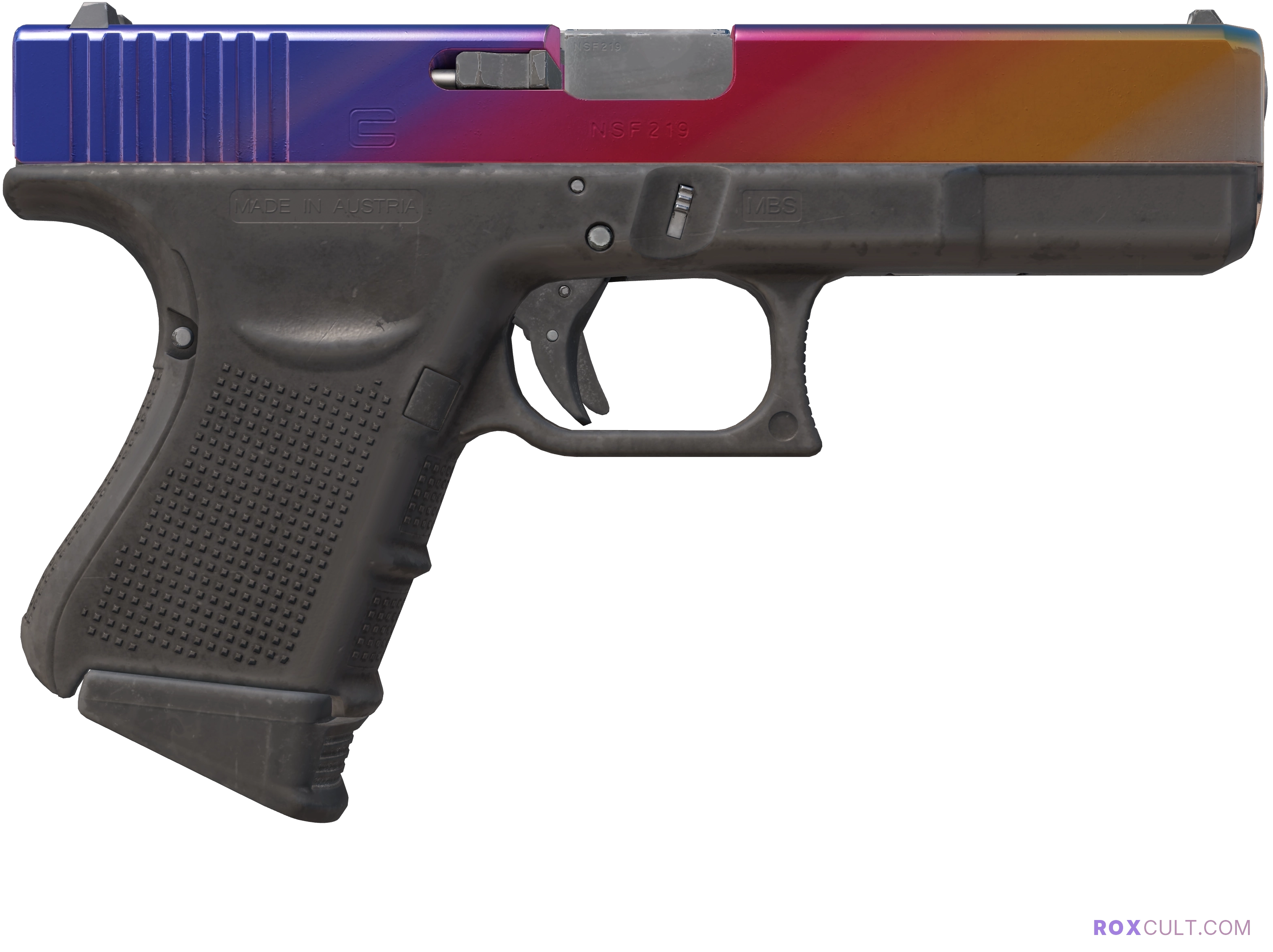 Glock-18 | Fade (Factory New) — rox (Holo) Antwerp 2022 craft, backside view