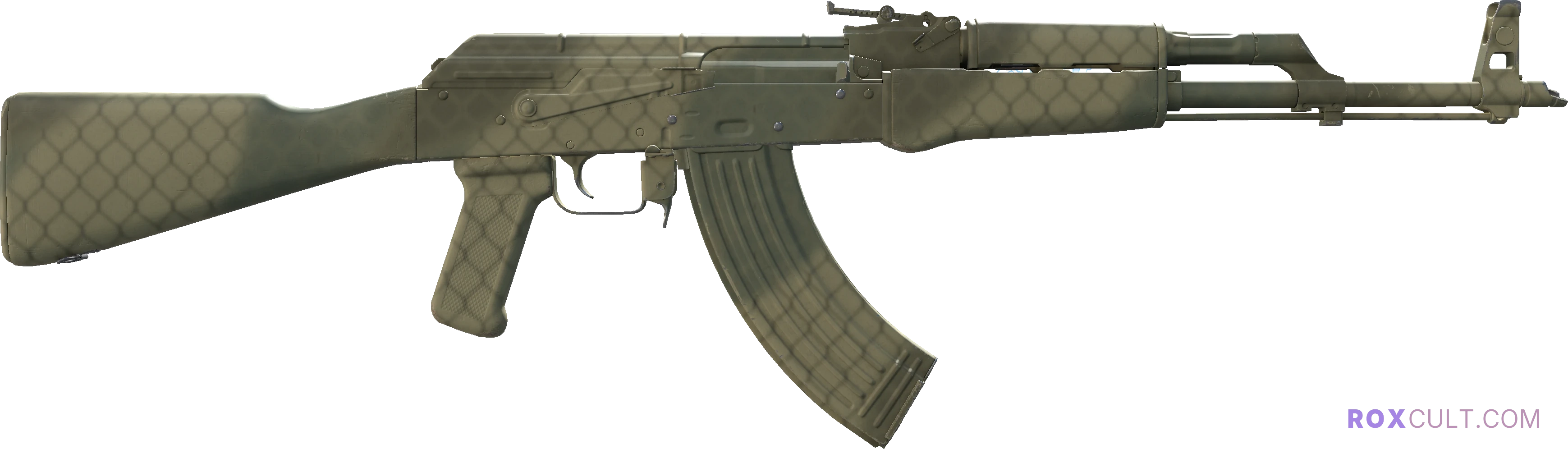 AK-47 | Safari Mesh (Factory New) — rox (Holo) Antwerp 2022 craft, backside view