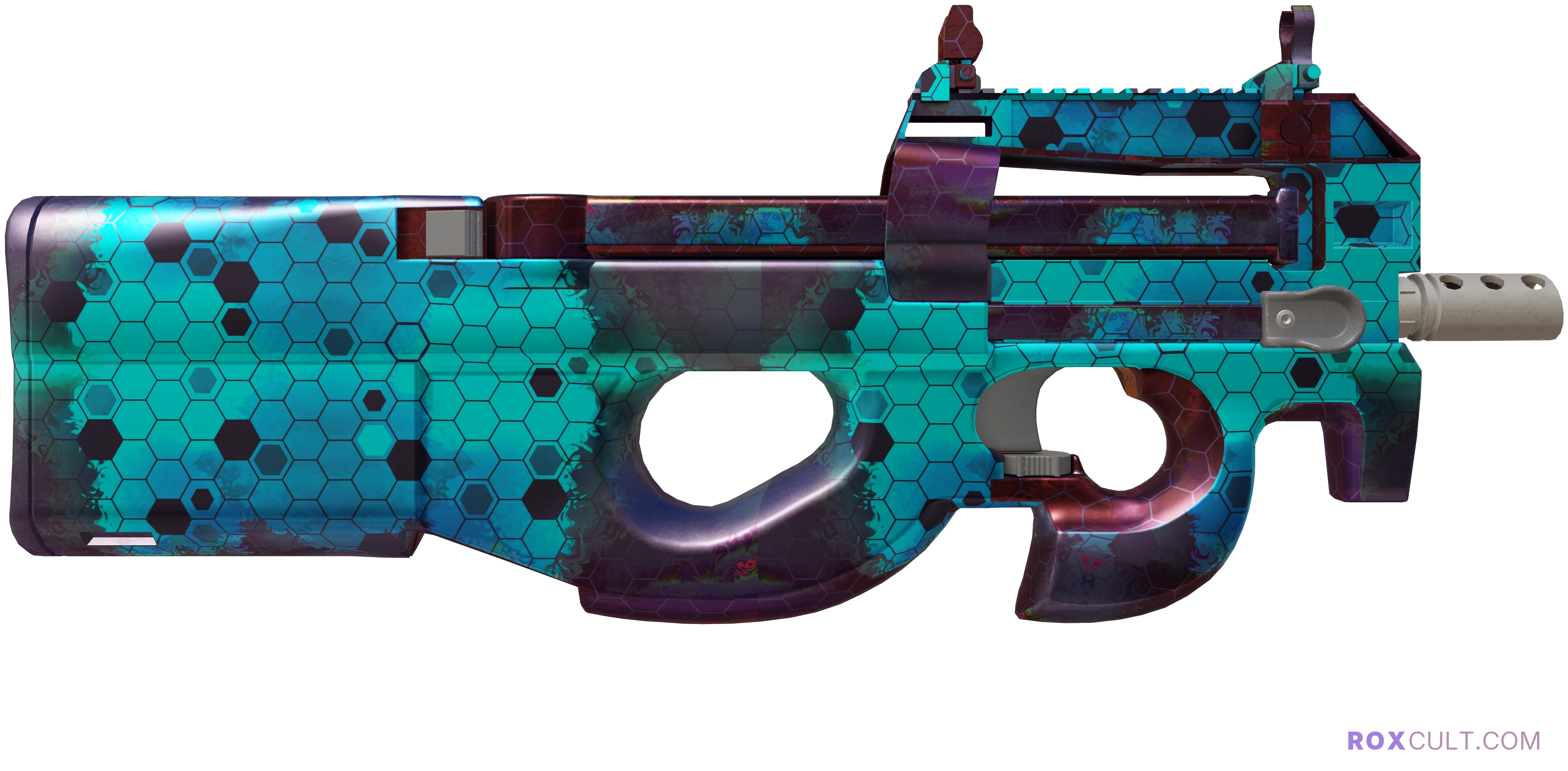 P90 | Module (Factory New) — rox (Holo) Antwerp 2022 craft, backside view