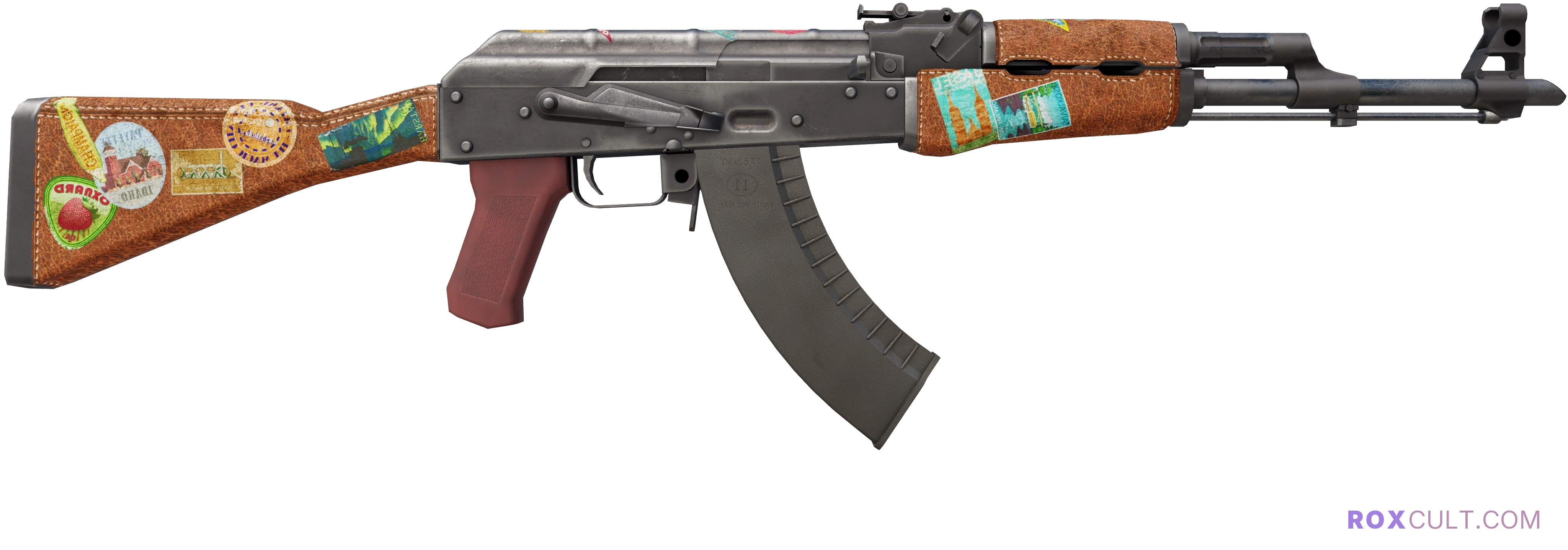 AK-47 | Jet Set (Battle-Scarred) — rox (Holo) Antwerp 2022 craft, backside view