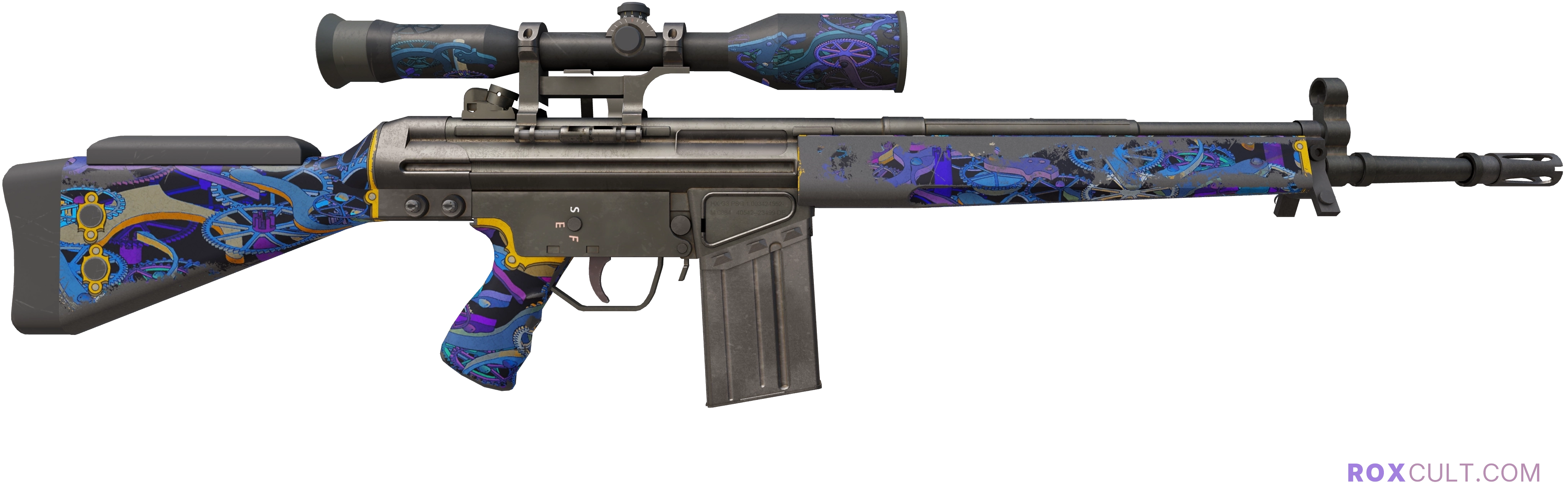 G3SG1 | Chronos (Well-Worn) — rox (Holo) Antwerp 2022 craft, backside view