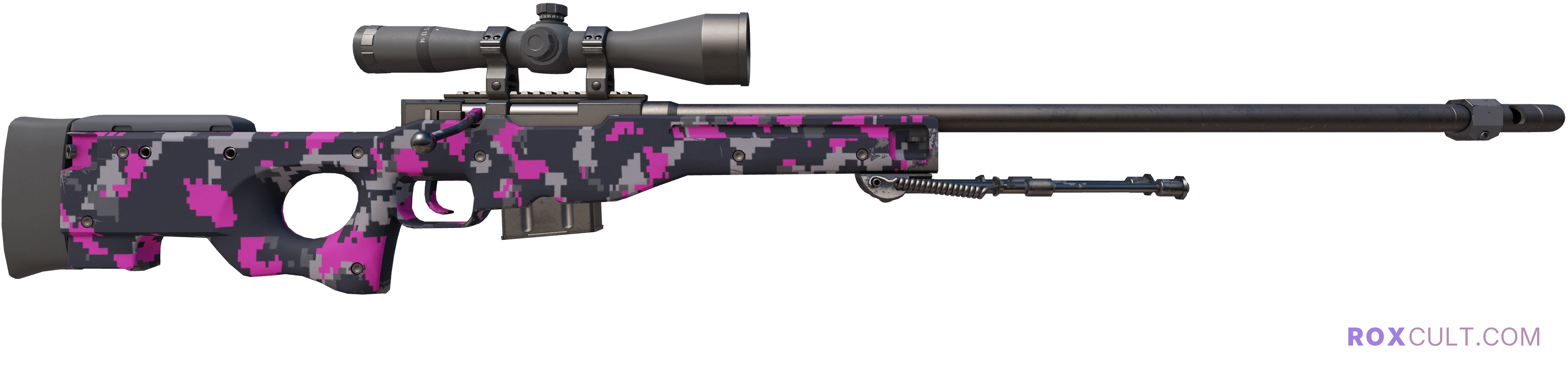 AWP | Pink DDPAT (Factory New) — rox (Holo) Antwerp 2022 craft, backside view