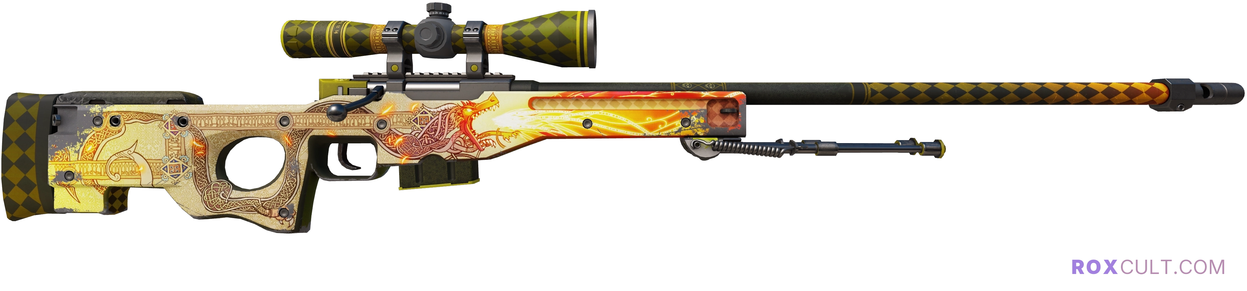 AWP | Dragon Lore (Field-Tested) — rox (Holo) Antwerp 2022 craft, backside view
