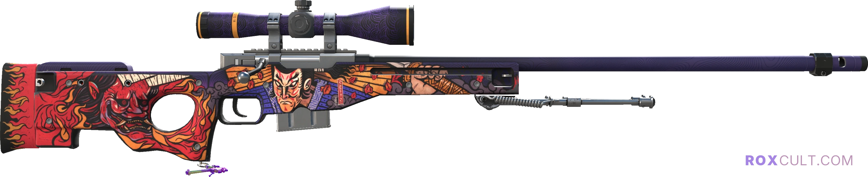 StatTrak™ AWP | Oni Taiji (Factory New) — rox (Holo) Antwerp 2022 craft, backside view