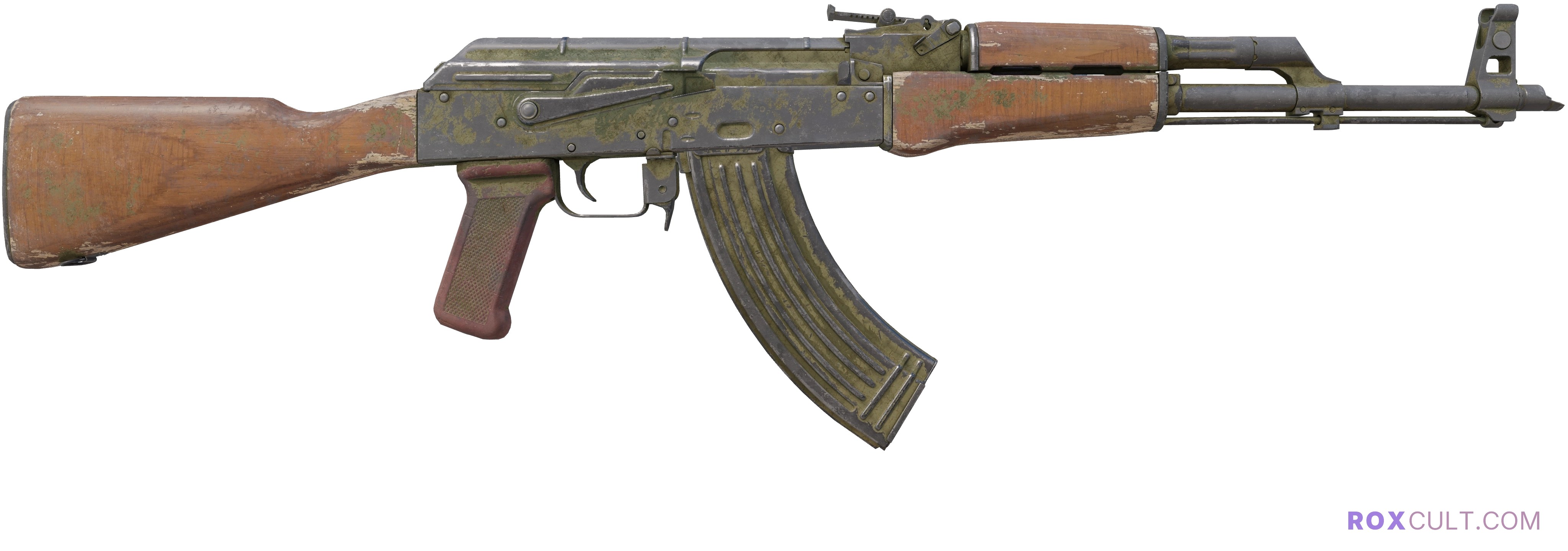 AK-47 | Safari Mesh (Battle-Scarred) — rox (Holo) Antwerp 2022 craft, backside view