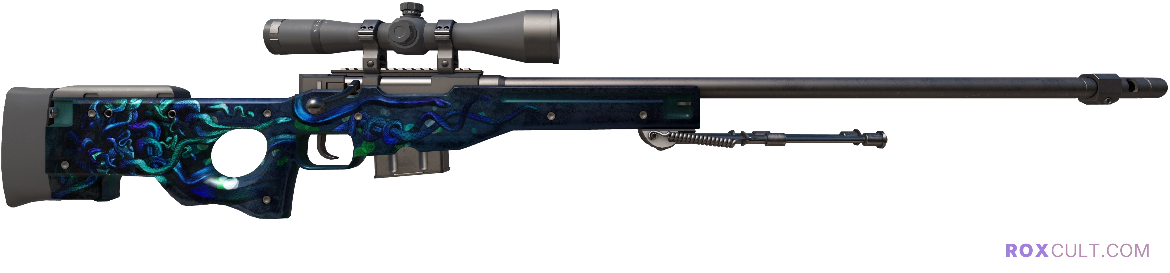 AWP | Medusa (Battle-Scarred) — rox (Holo) Antwerp 2022 craft, backside view