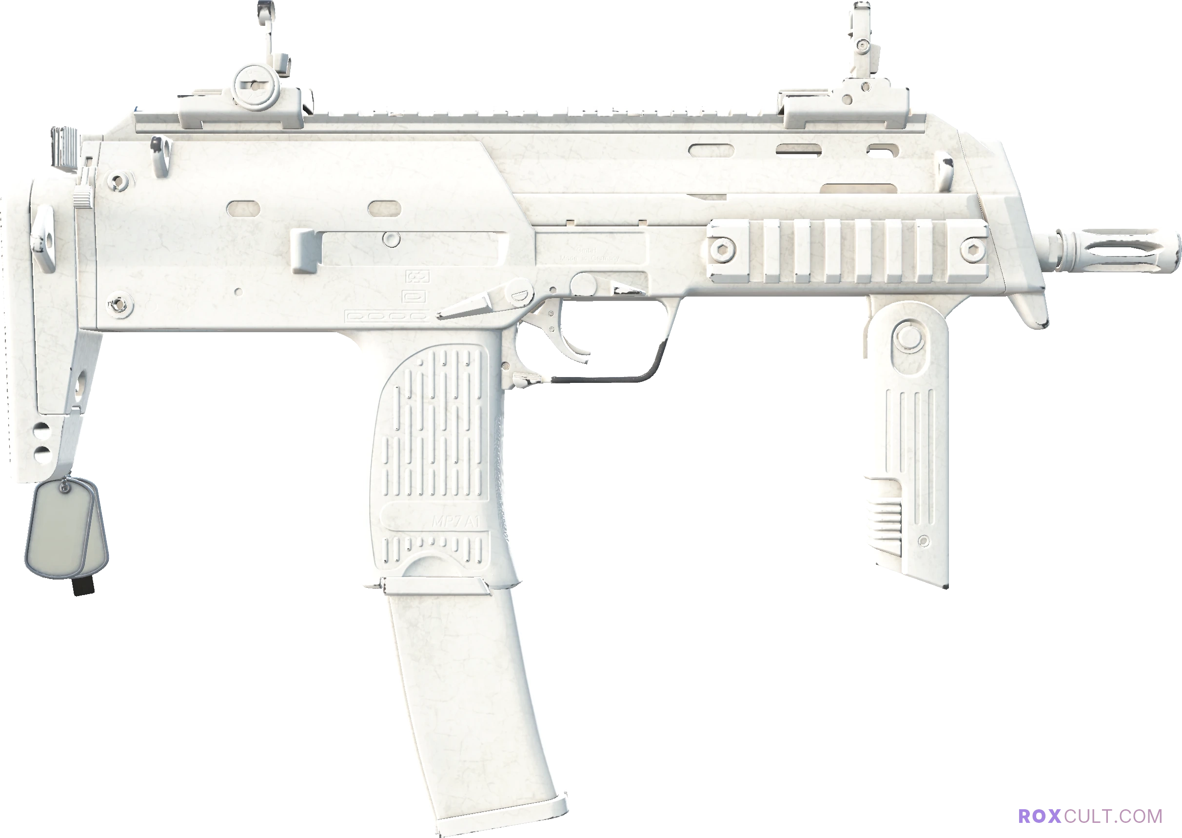 MP7 | Whiteout (Factory New) — rox (Holo) Antwerp 2022 craft, backside view