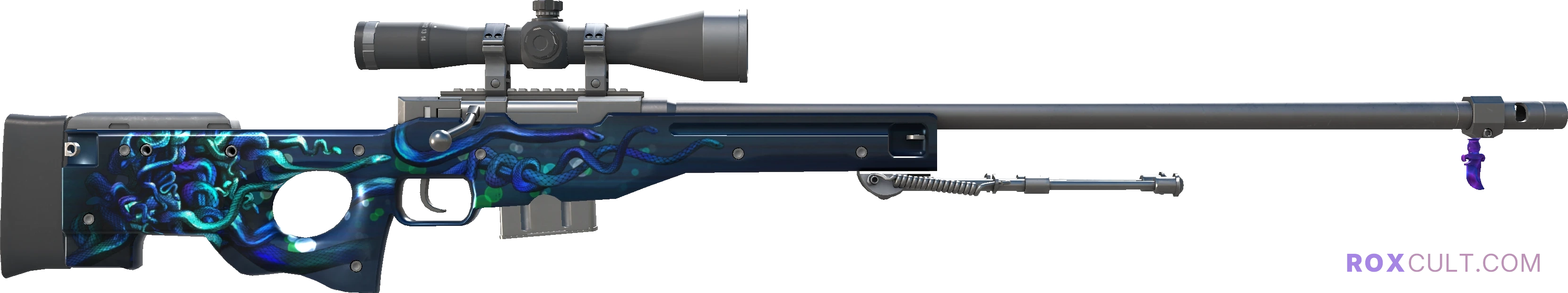 AWP | Medusa (Minimal Wear) — rox (Holo) Antwerp 2022 craft, backside view