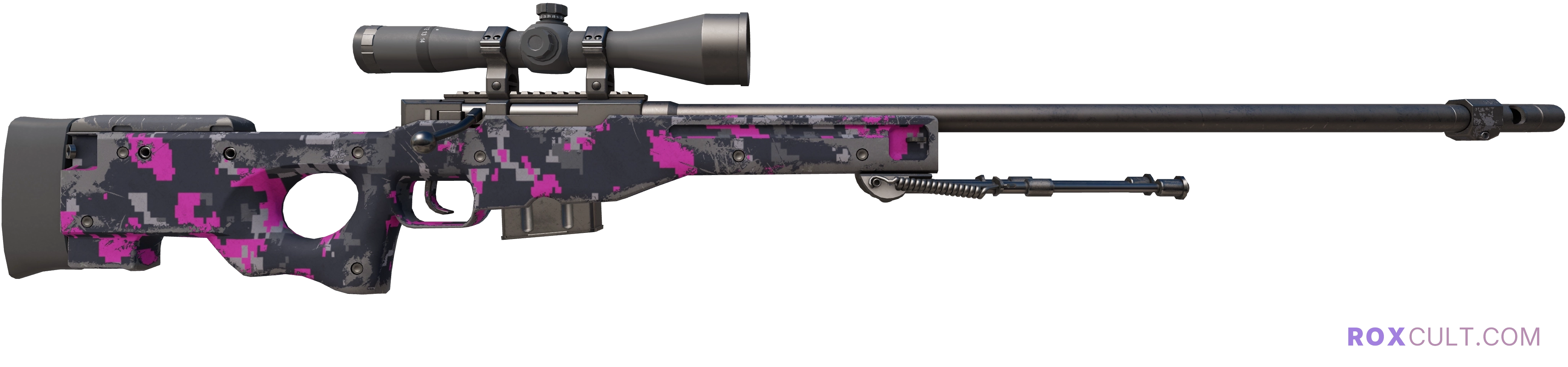 AWP | Pink DDPAT (Field-Tested) — rox (Holo) Antwerp 2022 craft, backside view