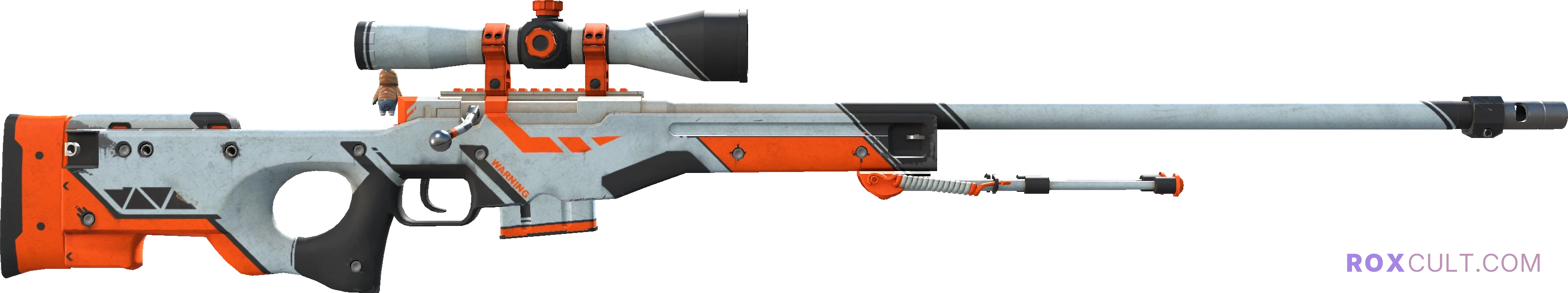 AWP | Asiimov (Well-Worn) — rox (Holo) Antwerp 2022 craft, backside view