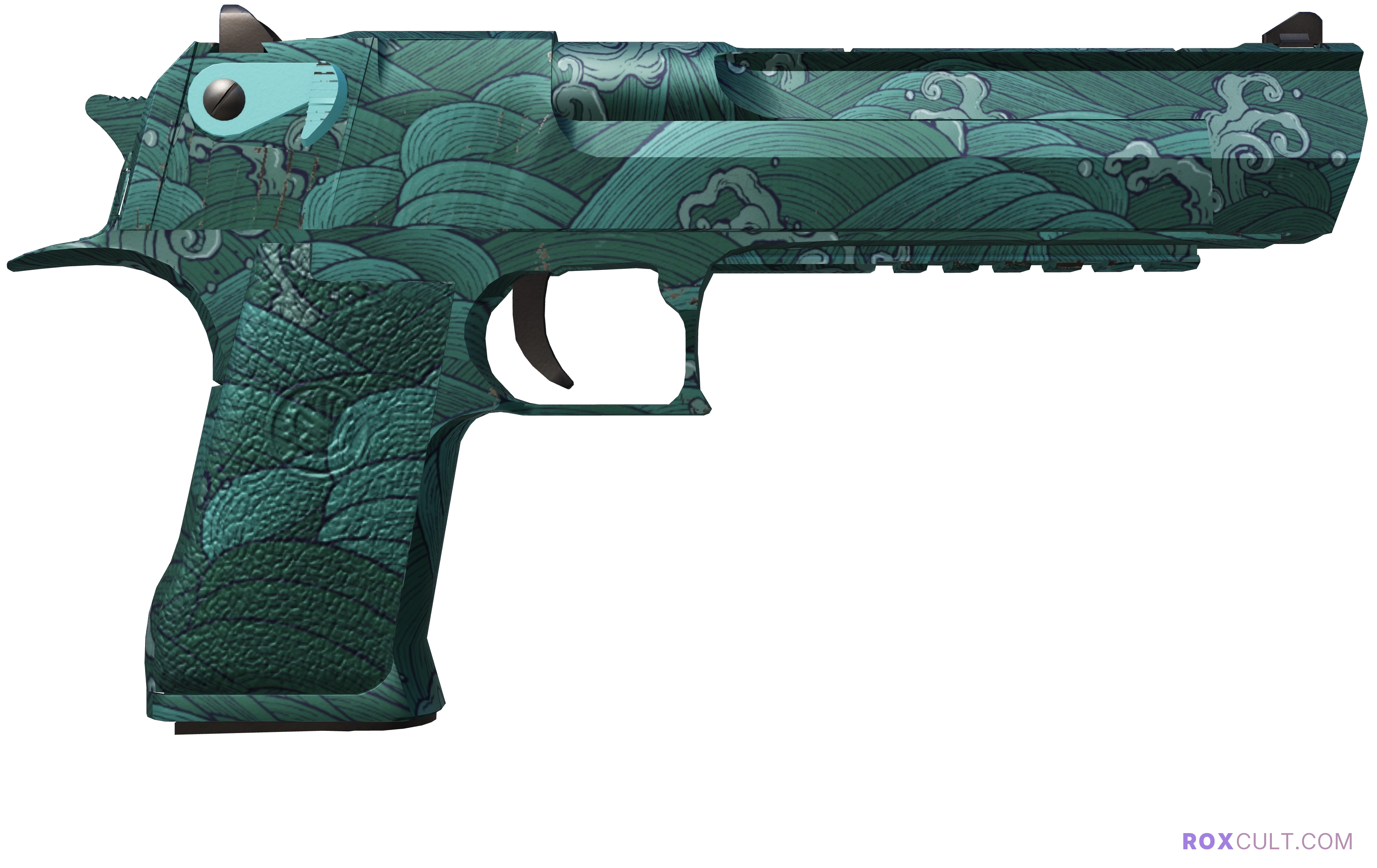 Desert Eagle | Midnight Storm (Factory New) — rox (Holo) Antwerp 2022 craft, backside view