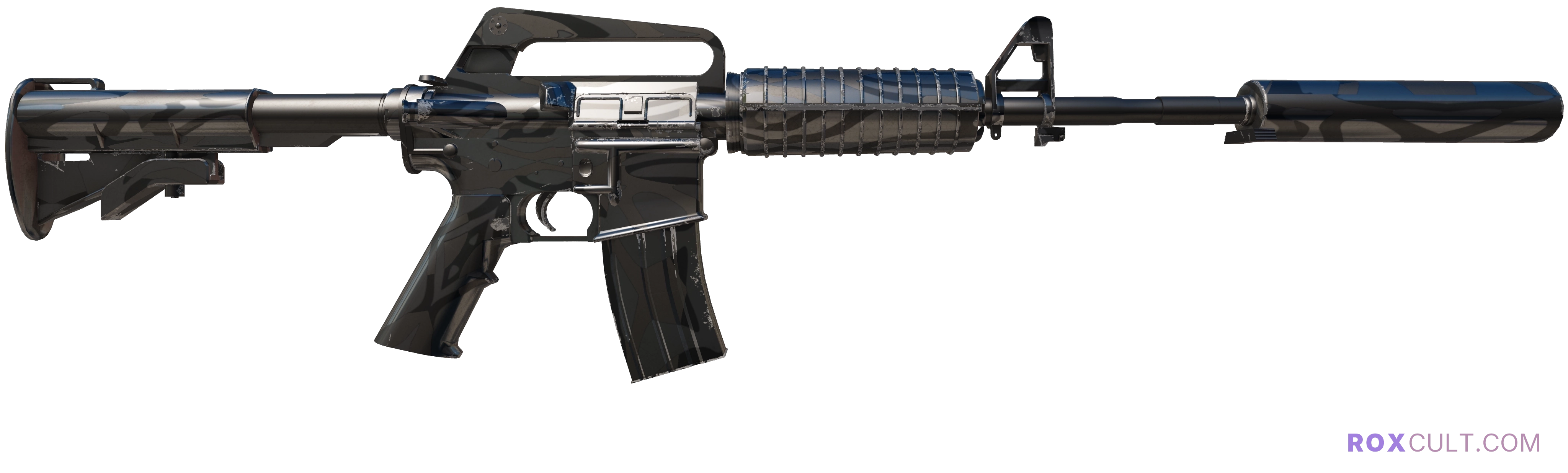 M4A1-S | Dark Water (Minimal Wear) — rox (Holo) Antwerp 2022 craft, backside view
