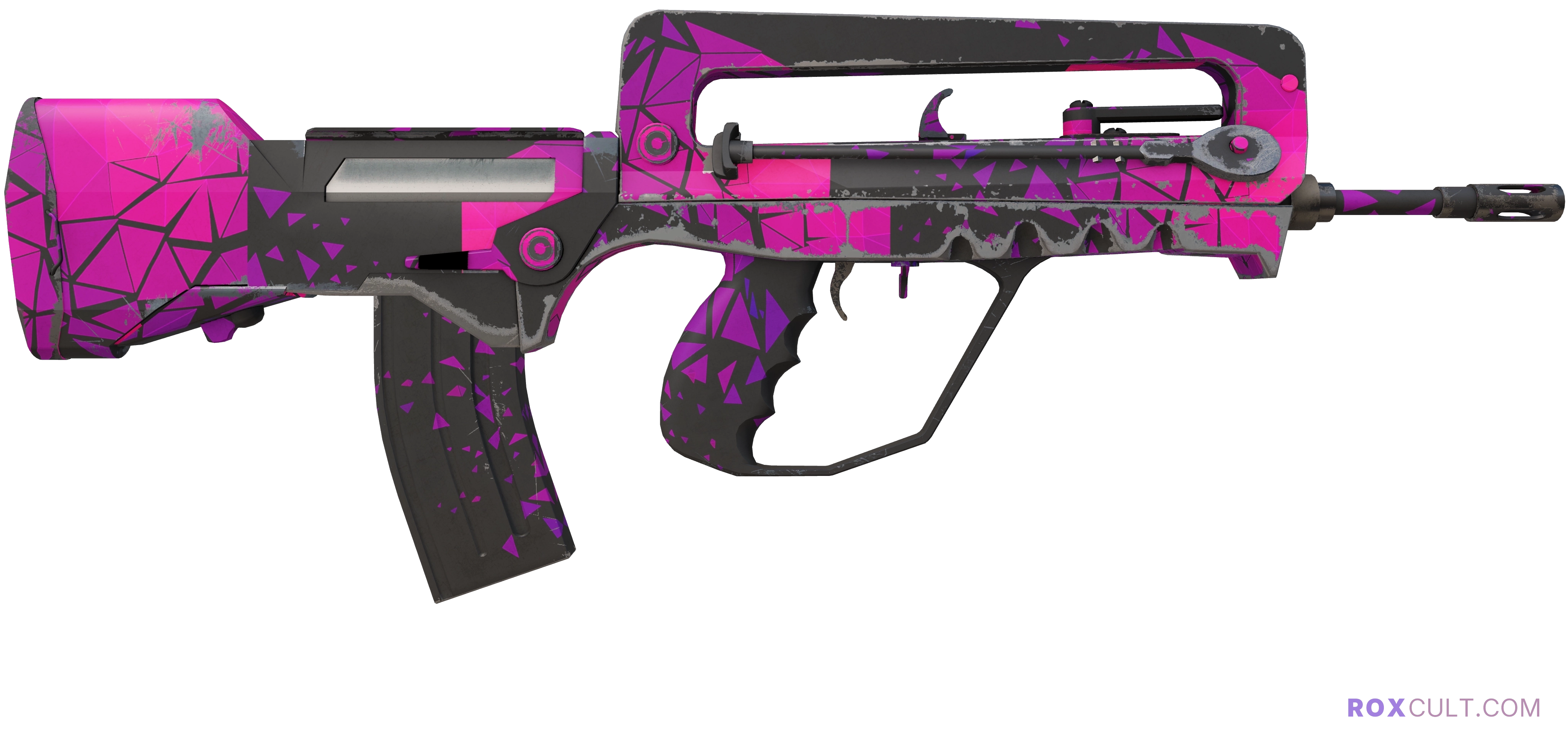 StatTrak™ FAMAS | Pulse (Field-Tested) — rox (Holo) Antwerp 2022 craft, backside view