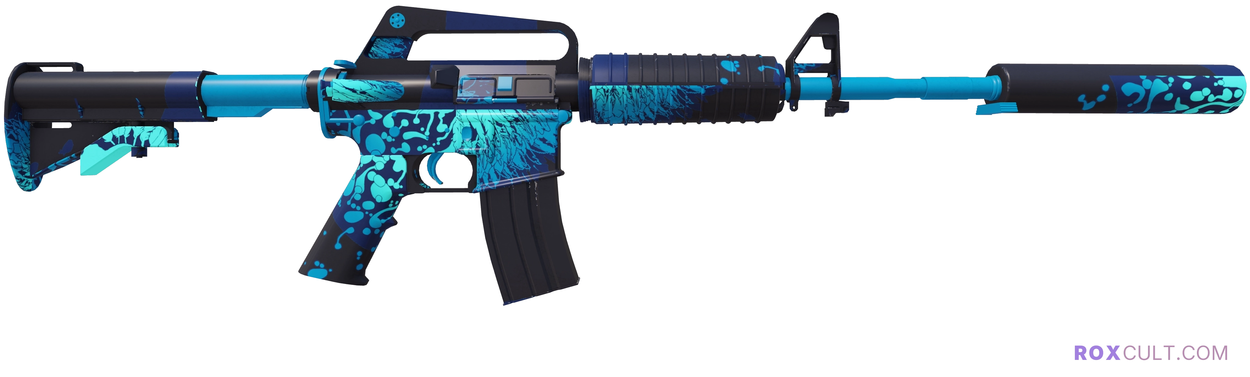M4A1-S | Icarus Fell (Factory New) — rox (Holo) Antwerp 2022 craft, backside view