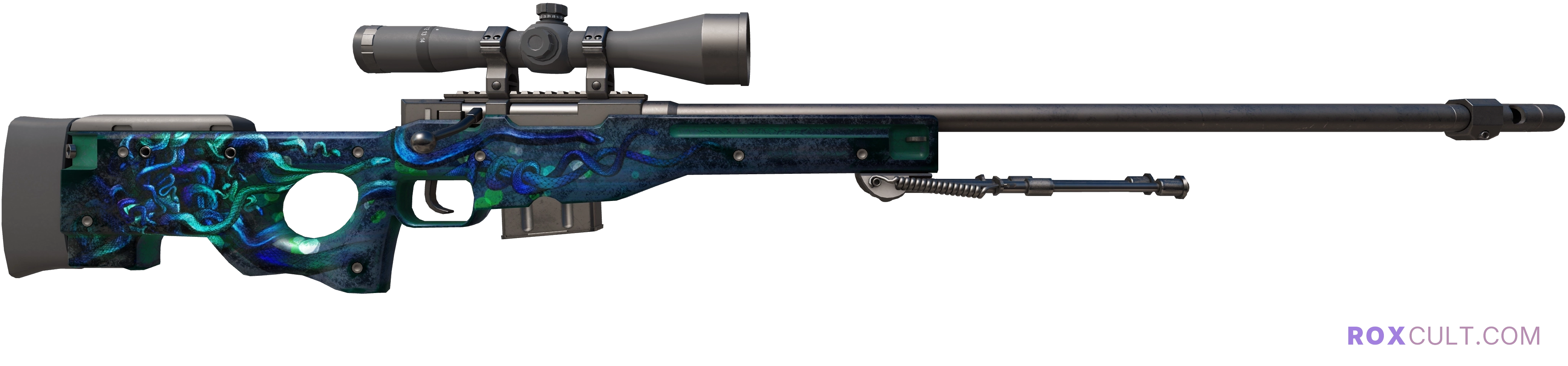 AWP | Medusa (Battle-Scarred) — rox (Holo) Antwerp 2022 craft, backside view