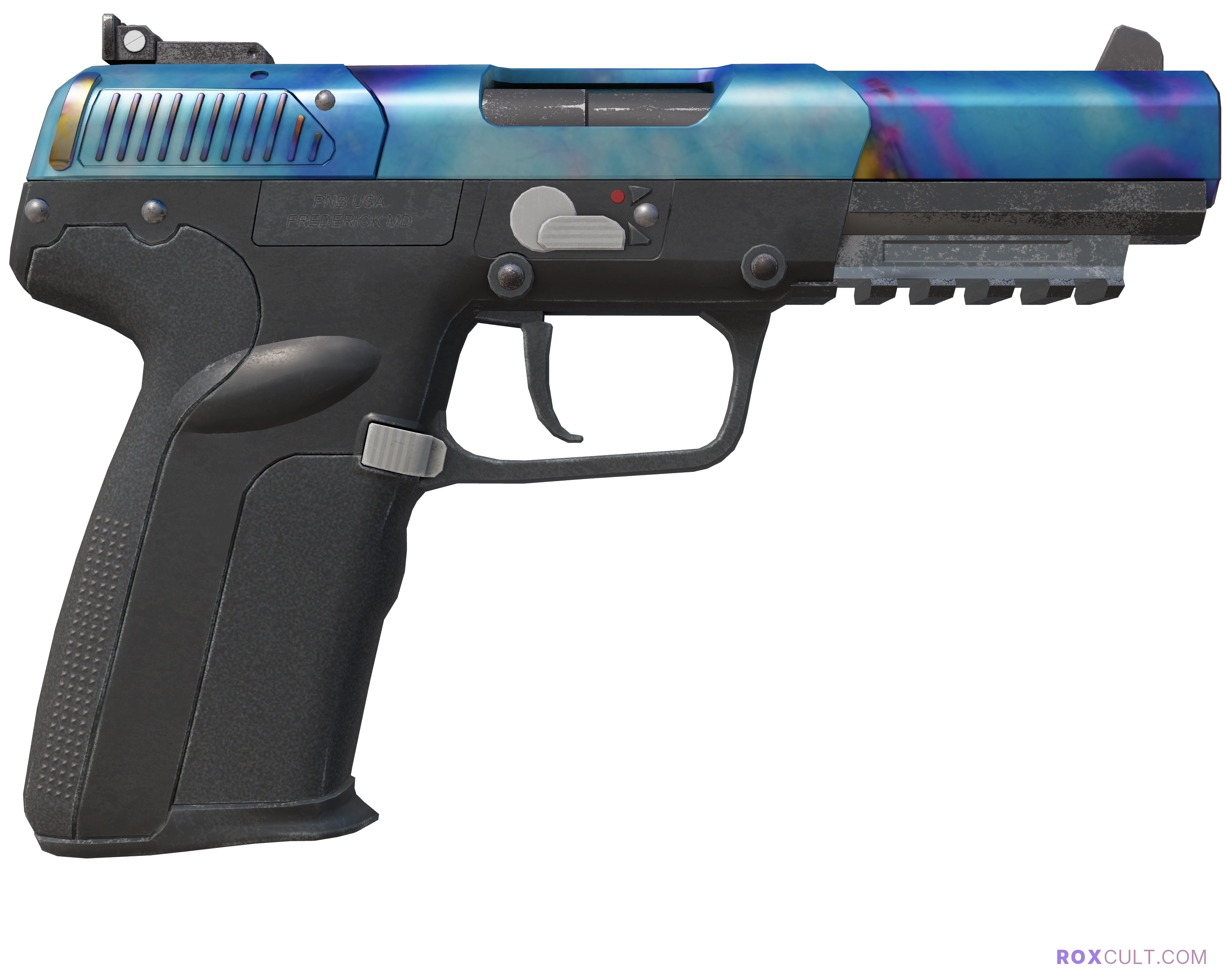 Five-SeveN | Case Hardened (Minimal Wear) — rox (Holo) Antwerp 2022 craft, backside view