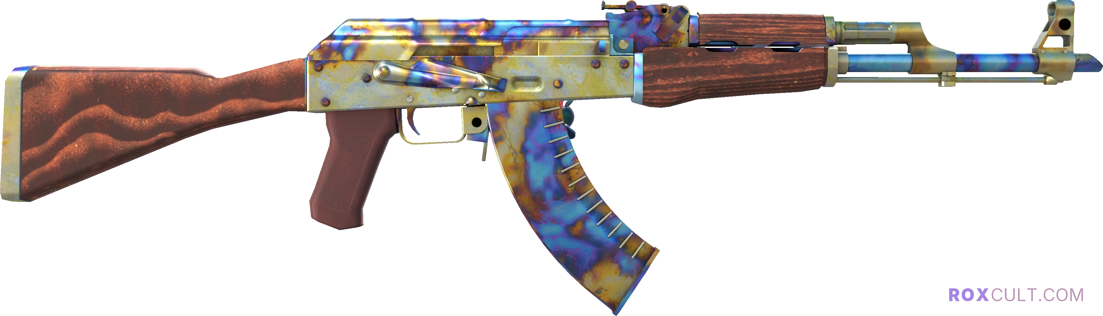 AK-47 | Case Hardened (Minimal Wear) — rox (Holo) Antwerp 2022 craft, backside view