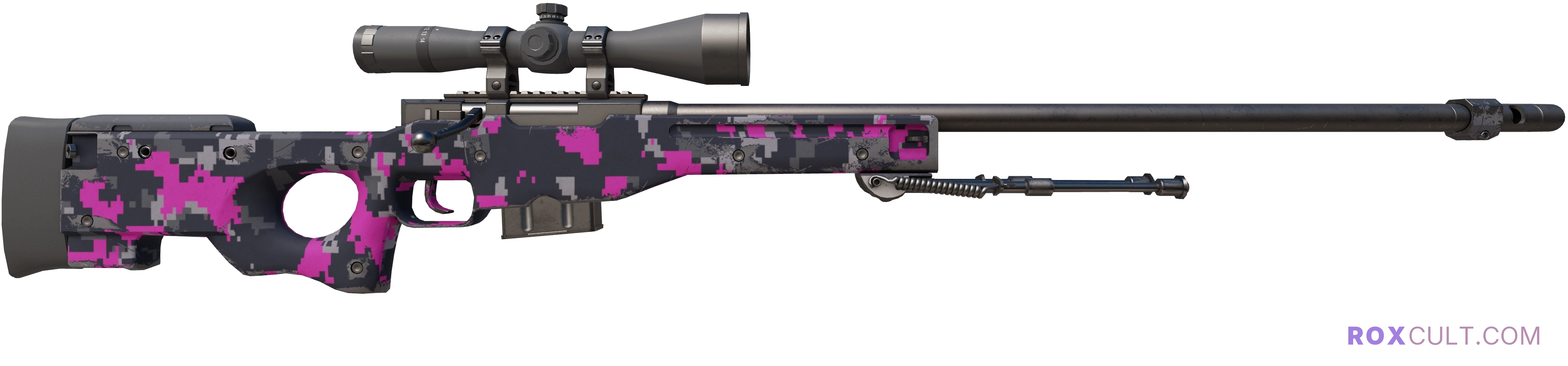 AWP | Pink DDPAT (Field-Tested) — rox (Holo) Antwerp 2022 craft, backside view
