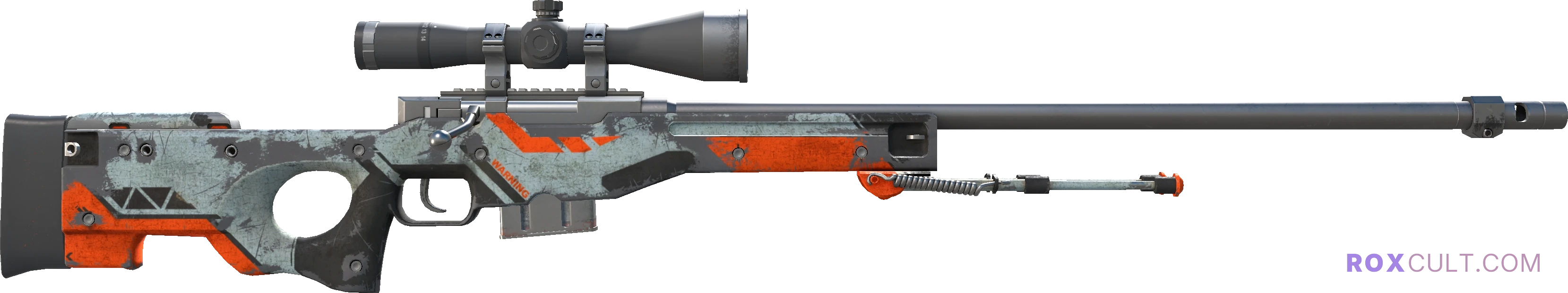 AWP | Asiimov (Battle-Scarred) — rox (Holo) Antwerp 2022 craft, backside view