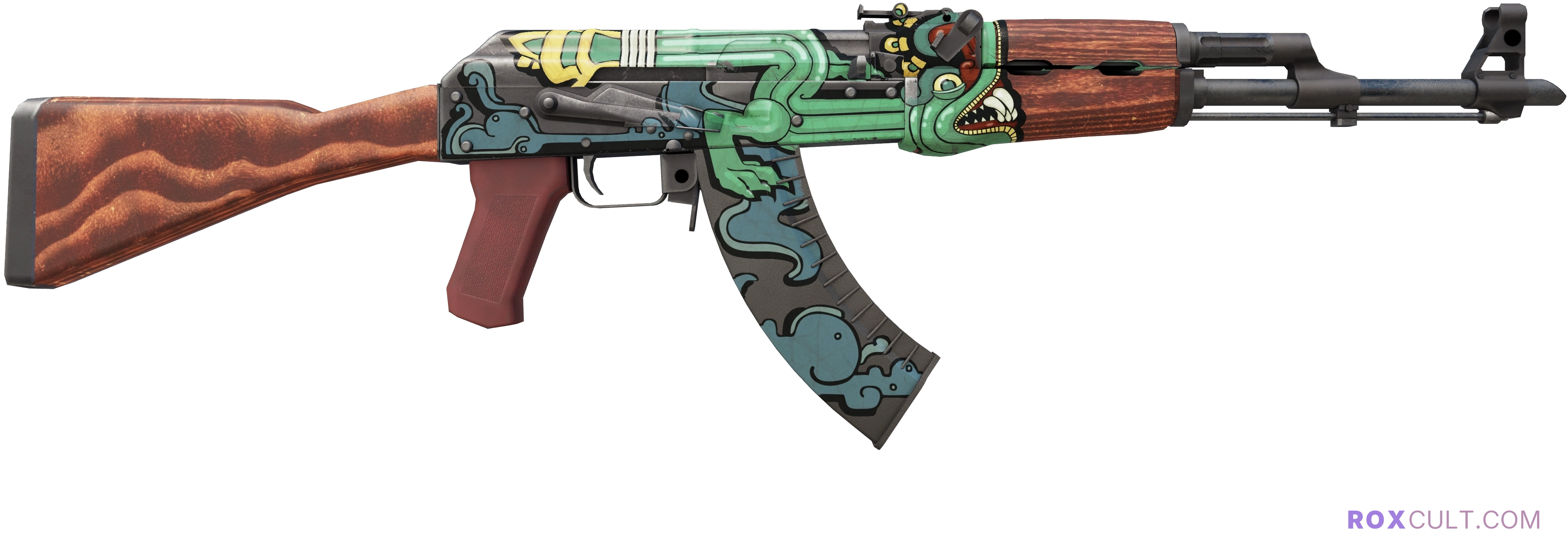 AK-47 | Fire Serpent (Field-Tested) — rox (Holo) Antwerp 2022 craft, backside view