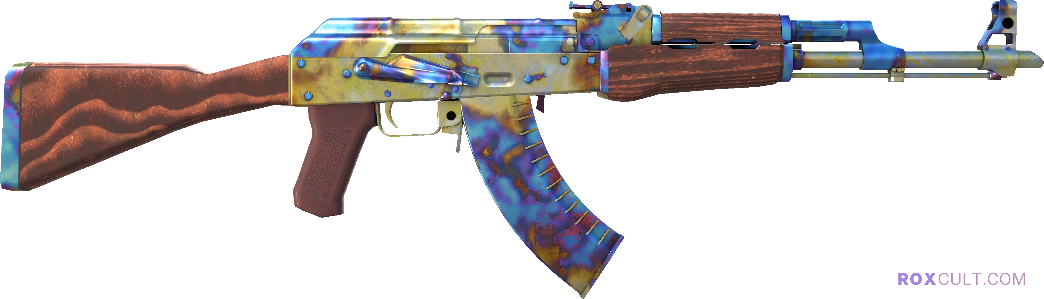 AK-47 | Case Hardened (Minimal Wear) — rox (Holo) Antwerp 2022 craft, backside view