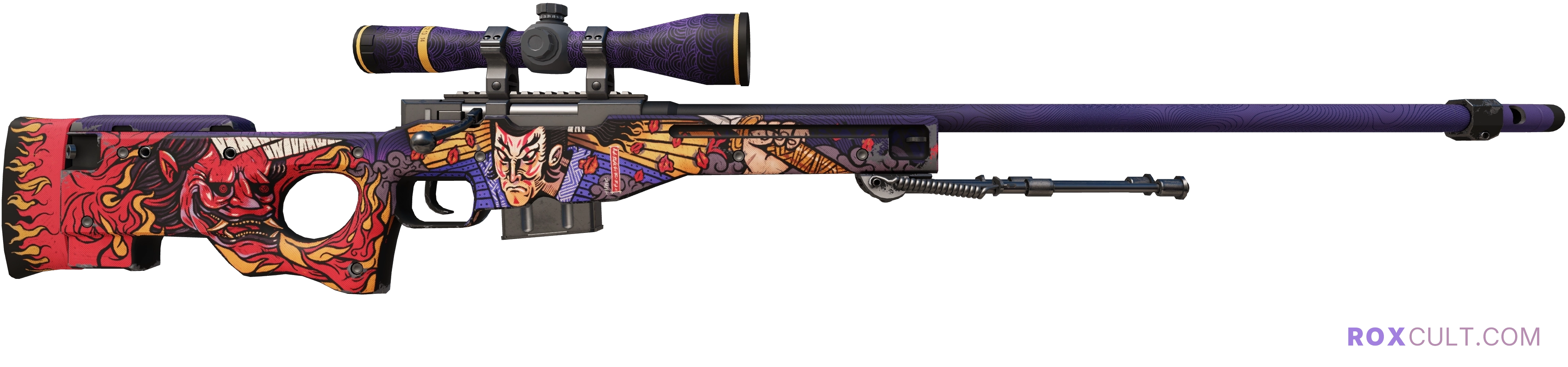 AWP | Oni Taiji (Minimal Wear) — rox (Holo) Antwerp 2022 craft, backside view