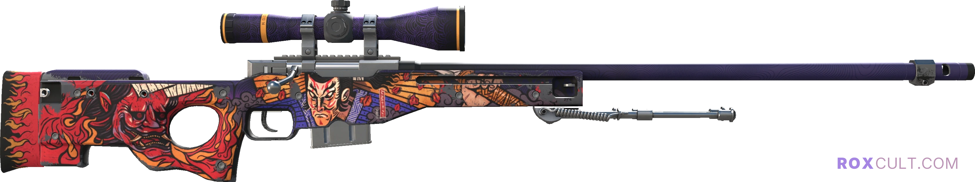 AWP | Oni Taiji (Field-Tested) — rox (Holo) Antwerp 2022 craft, backside view
