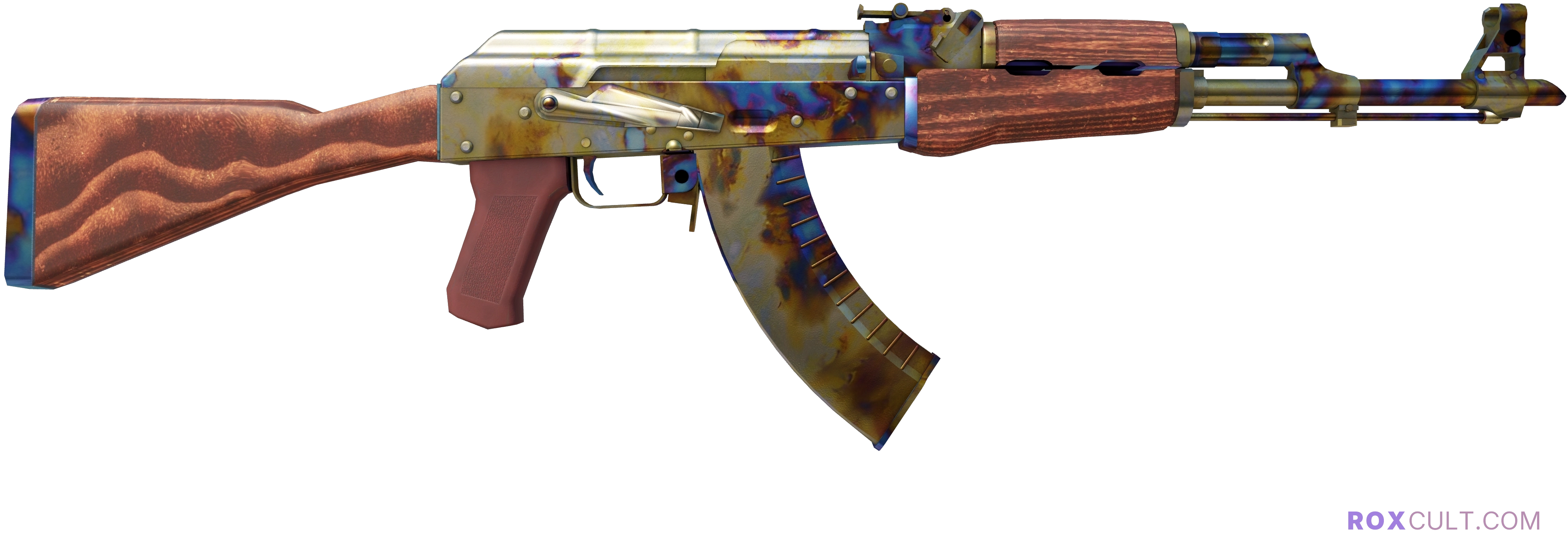 AK-47 | Case Hardened (Minimal Wear) — rox (Holo) Antwerp 2022 craft, backside view