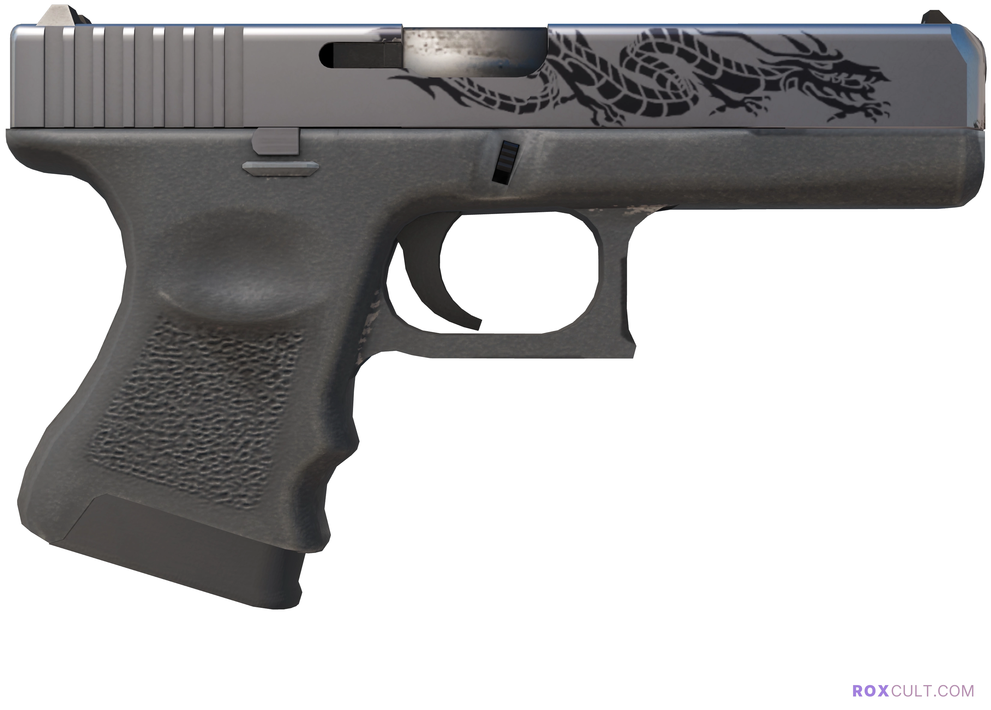 Glock-18 | Dragon Tattoo (Factory New) — rox (Holo) Antwerp 2022 craft, backside view