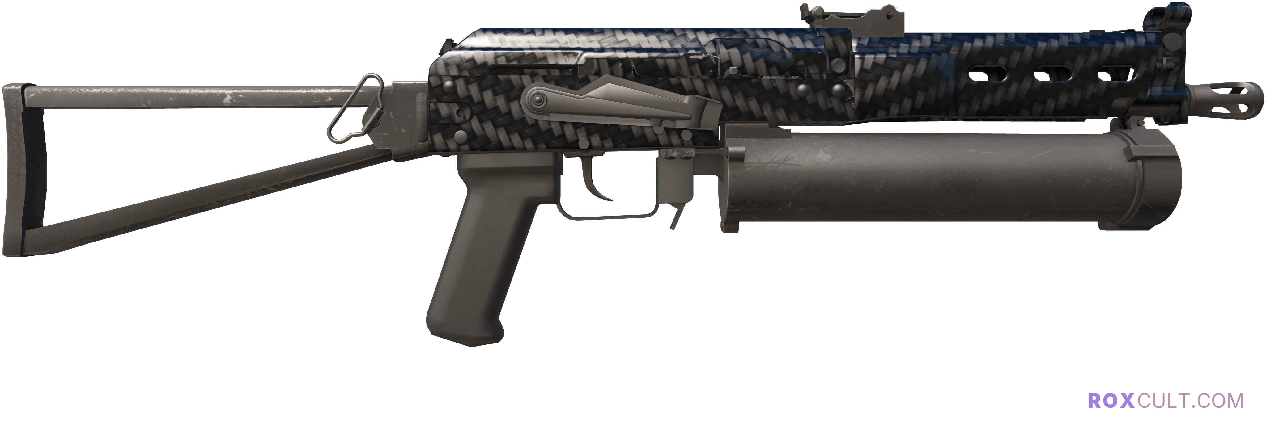 Souvenir PP-Bizon | Carbon Fiber (Factory New) — rox (Holo) Antwerp 2022 craft, backside view