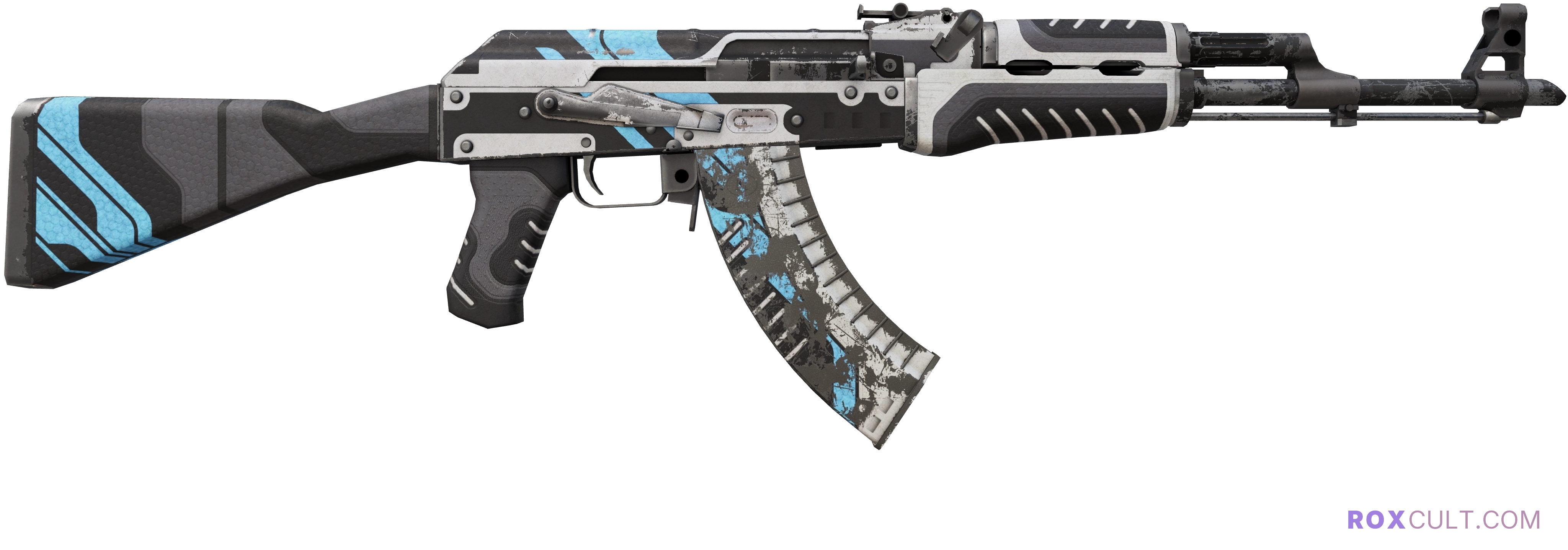 StatTrak™ AK-47 | Vulcan (Battle-Scarred) — rox (Holo) Antwerp 2022 craft, backside view