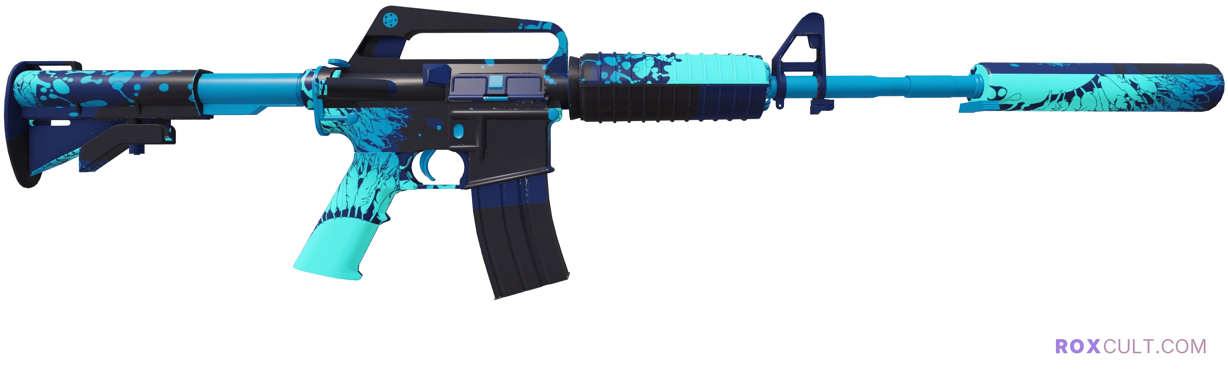 M4A1-S | Icarus Fell (Factory New) — rox (Holo) Antwerp 2022 craft, backside view
