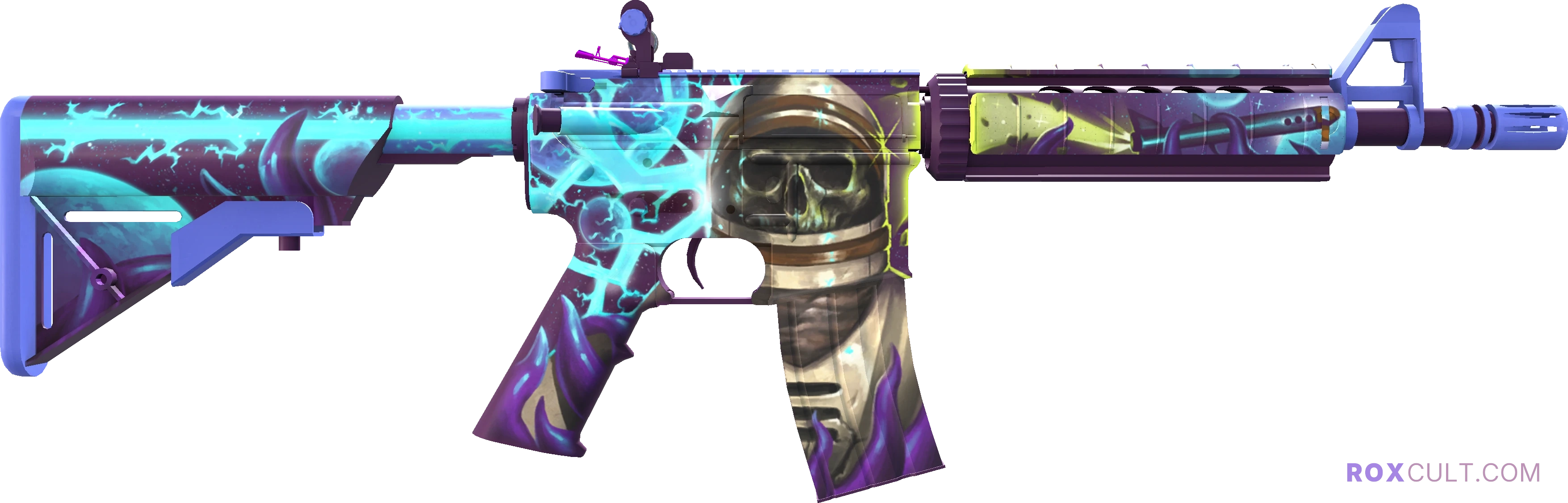 M4A4 | Desolate Space (Factory New) — rox (Holo) Antwerp 2022 craft, backside view