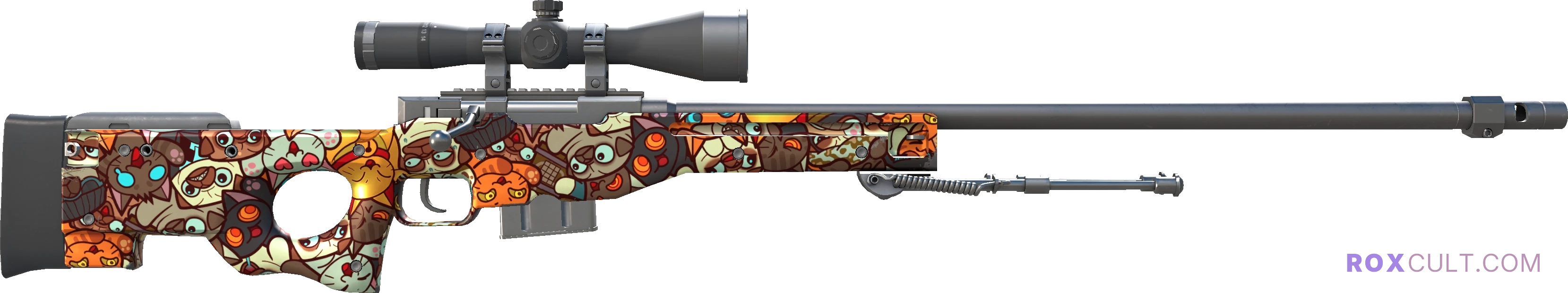 AWP | PAW (Factory New) — rox (Holo) Antwerp 2022 craft, backside view