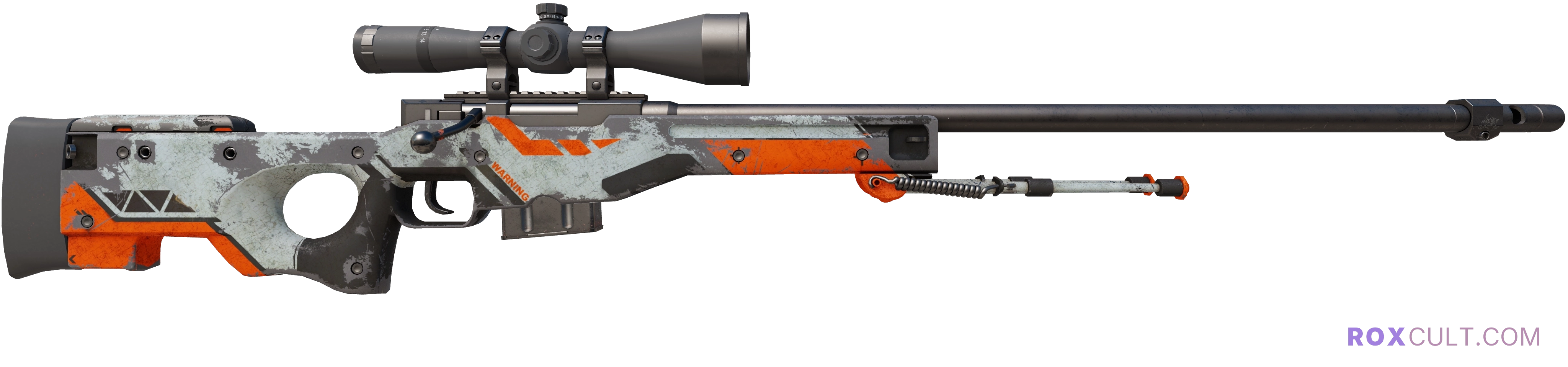 AWP | Asiimov (Battle-Scarred) — rox (Holo) Antwerp 2022 craft, backside view