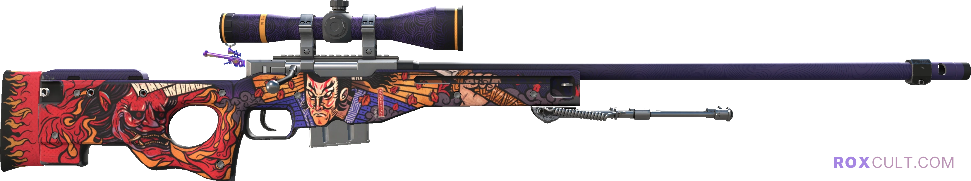 AWP | Oni Taiji (Minimal Wear) — rox (Holo) Antwerp 2022 craft, backside view