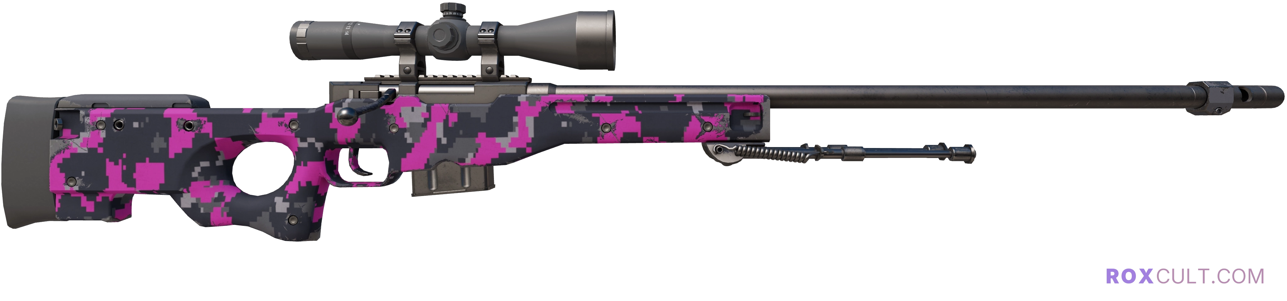 AWP | Pink DDPAT (Minimal Wear) — rox (Holo) Antwerp 2022 craft, backside view