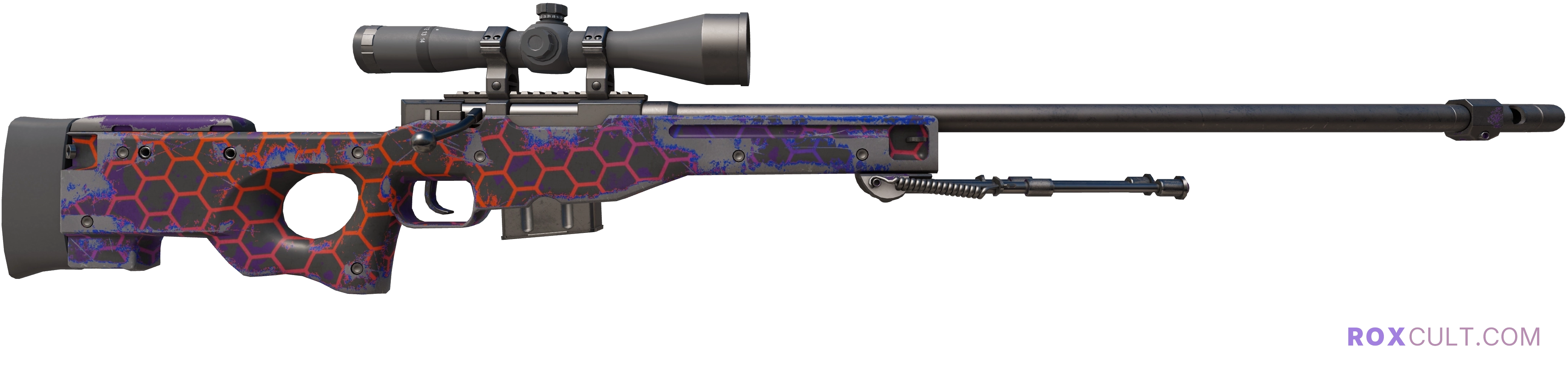 AWP | Electric Hive (Field-Tested) — rox (Holo) Antwerp 2022 craft, backside view