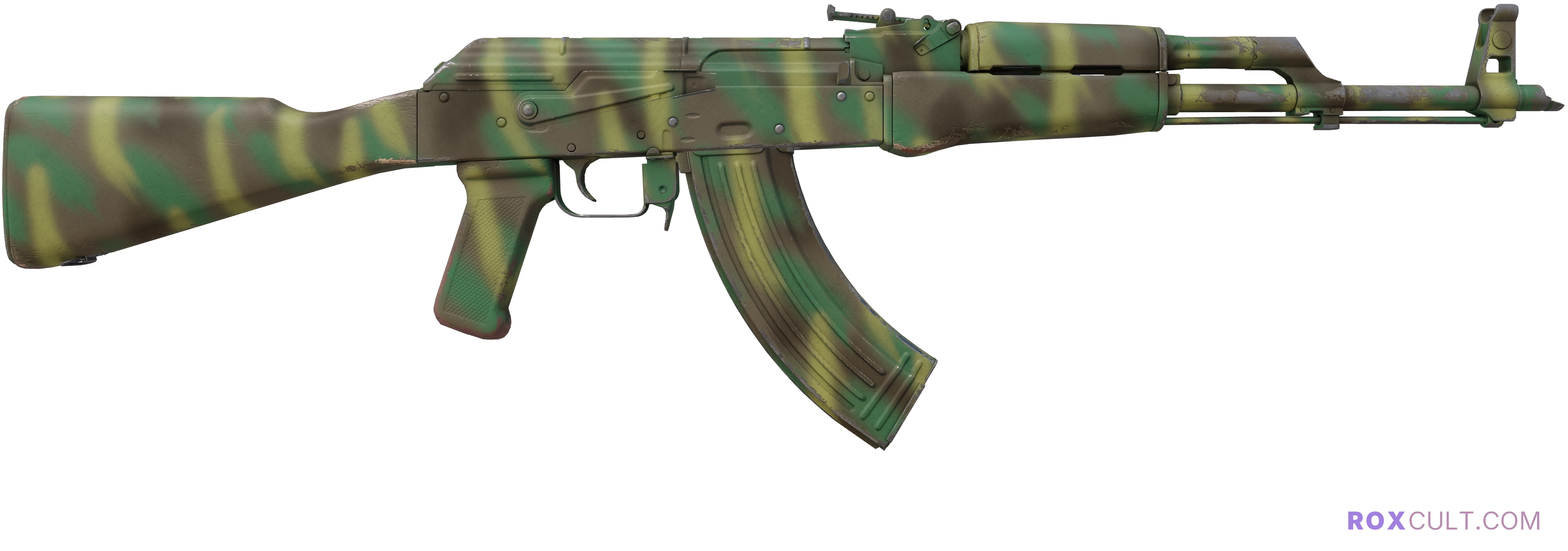 AK-47 | Jungle Spray (Minimal Wear) — rox (Holo) Antwerp 2022 craft, backside view