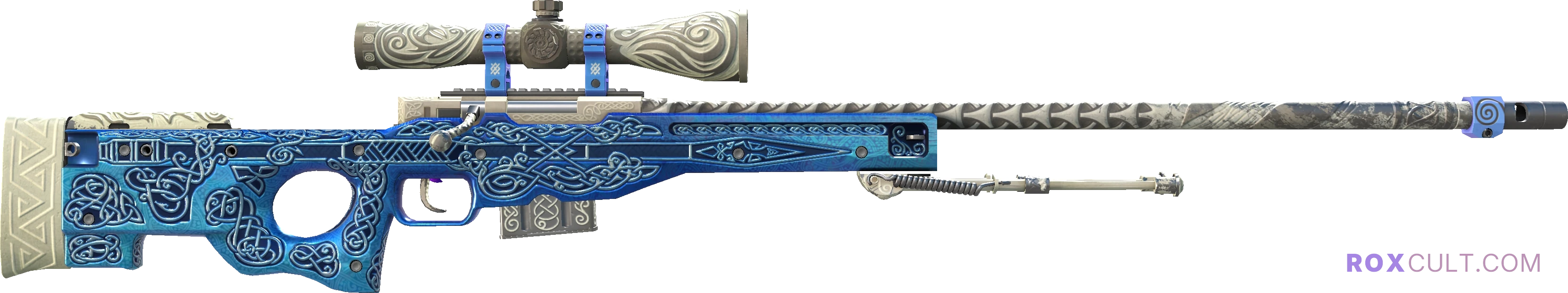 AWP | Gungnir (Field-Tested) — rox (Holo) Antwerp 2022 craft, backside view