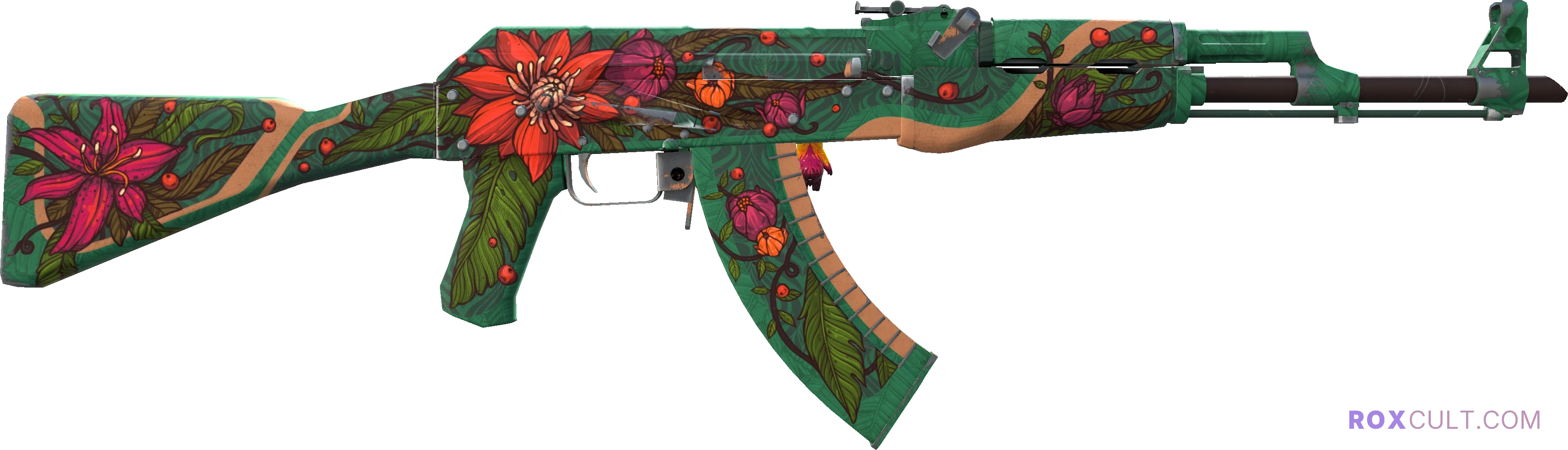AK-47 | Wild Lotus (Field-Tested) — rox (Holo) Antwerp 2022 craft, backside view