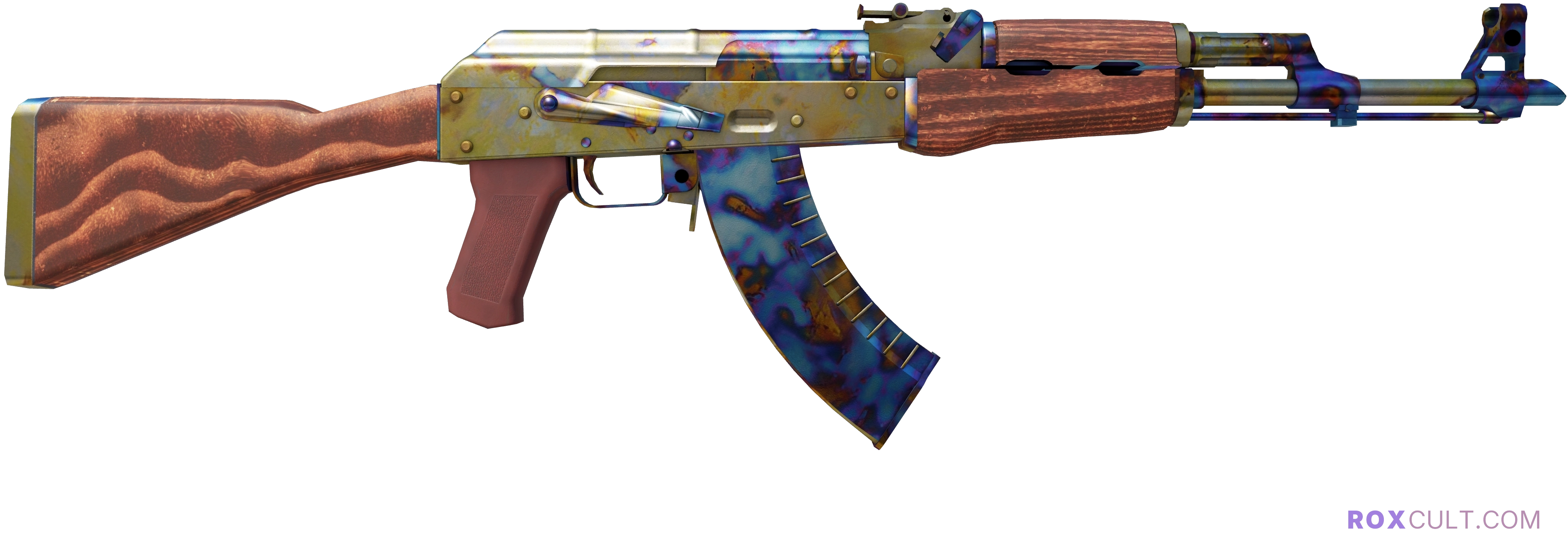 AK-47 | Case Hardened (Minimal Wear) — rox (Holo) Antwerp 2022 craft, backside view