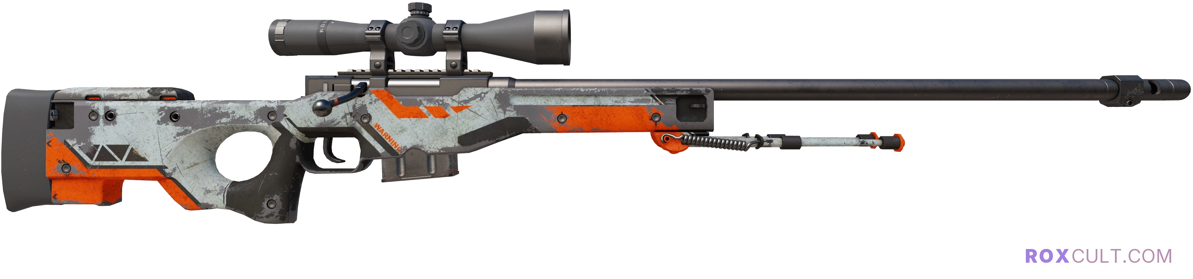 AWP | Asiimov (Battle-Scarred) — rox (Holo) Antwerp 2022 craft, backside view