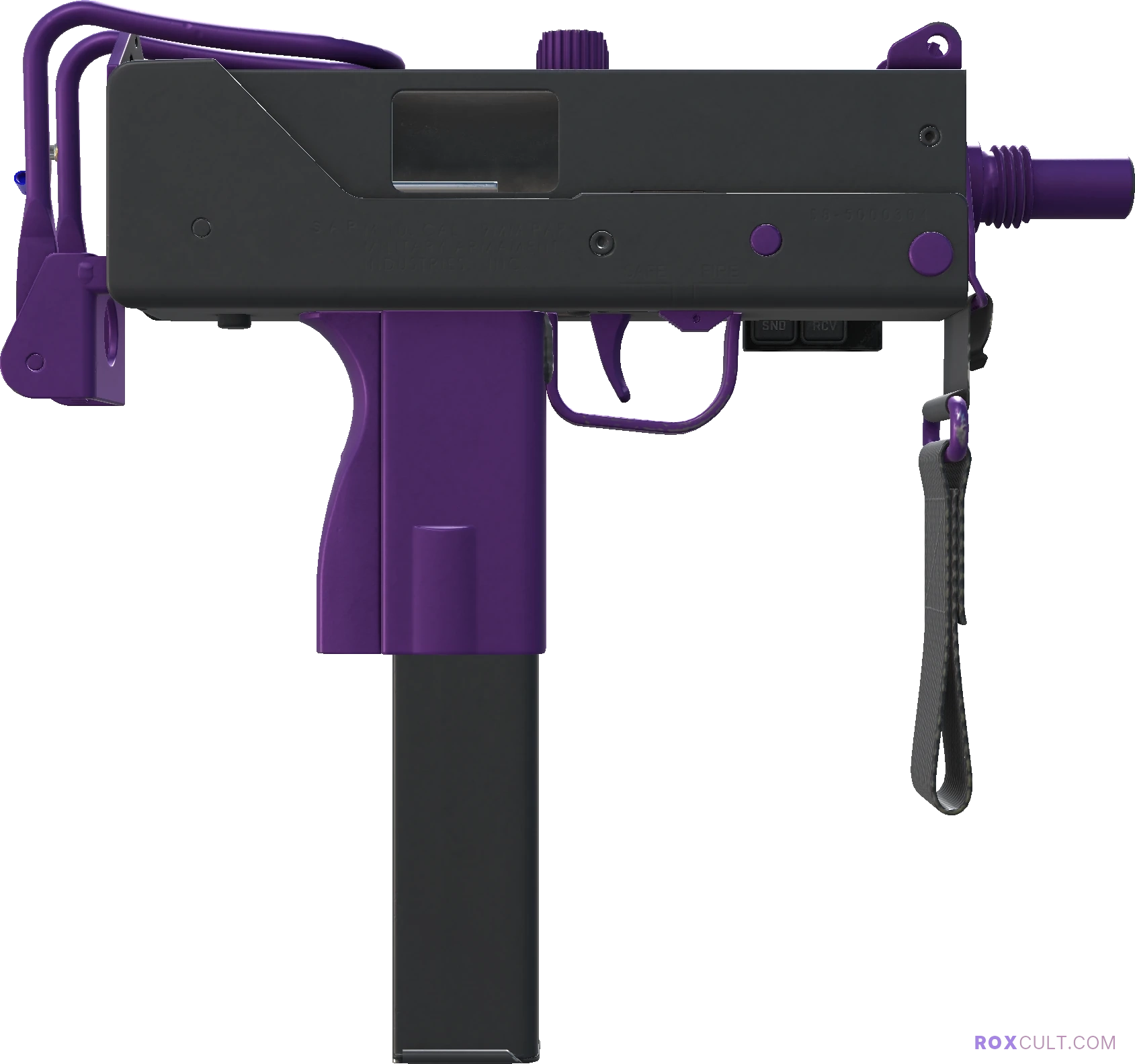 StatTrak™ MAC-10 | Ultraviolet (Factory New) — rox (Holo) Antwerp 2022 craft, backside view