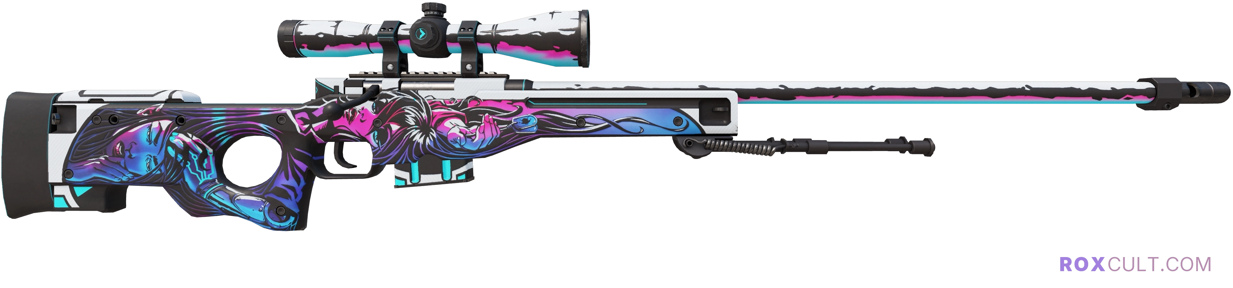 AWP | Neo-Noir (Factory New) — rox (Holo) Antwerp 2022 craft, backside view
