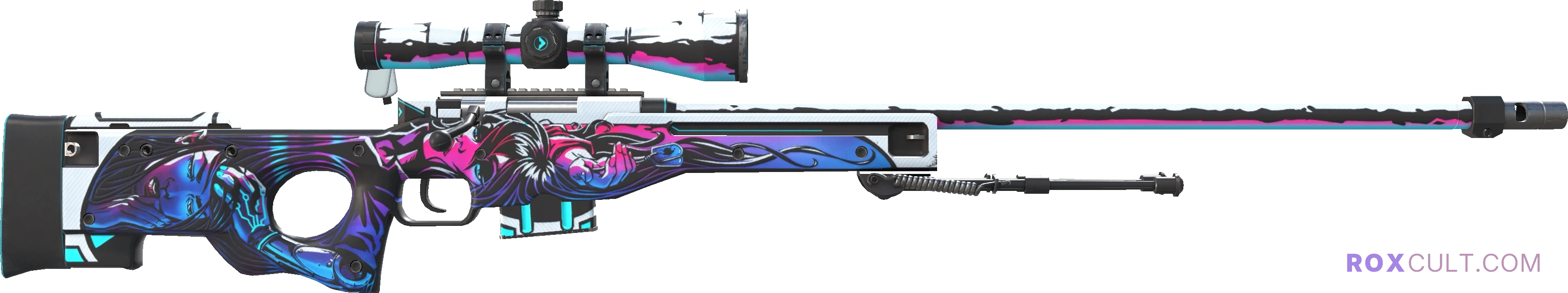 AWP | Neo-Noir (Minimal Wear) — rox (Holo) Antwerp 2022 craft, backside view