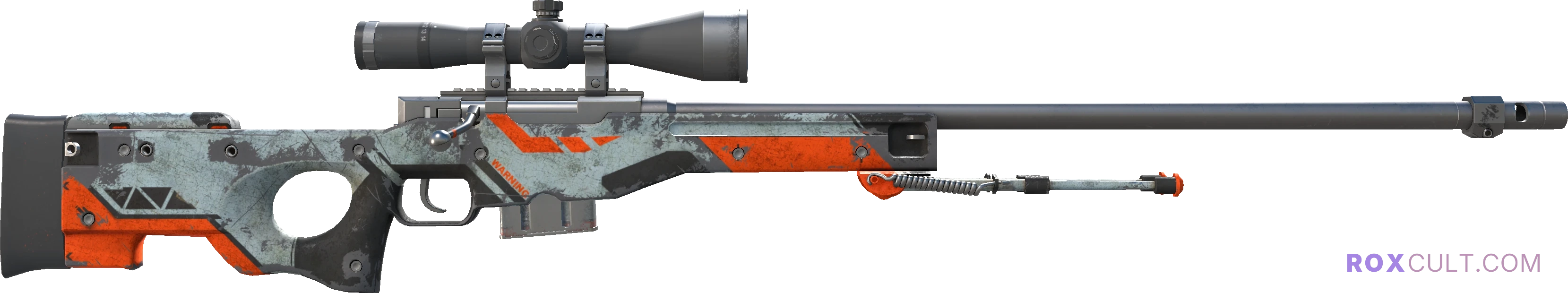 AWP | Asiimov (Battle-Scarred) — rox (Holo) Antwerp 2022 craft, backside view